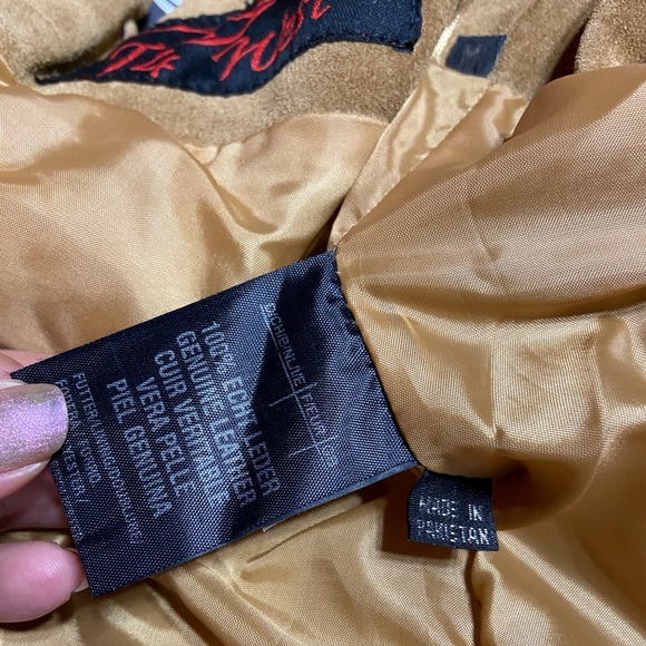 T4 West Tan Fringe Genuine Leather Skirt - Picture 7 of 11